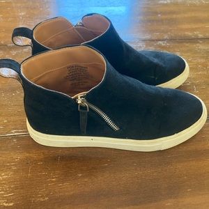 J Crew Faux Suede High Top Sneaker